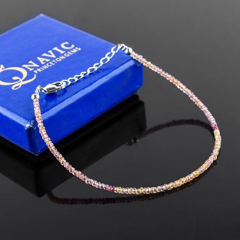 QNAVIC Natural Fire Black Opal Beads Stones Choker Bangle Bracelet for Women, Healing Chakra Crystals, Birthstone Jewelry, Rhodium Plating 925 Sterling Silver 8 inch, Mother's Day Gift for her in Saudi Arabia
