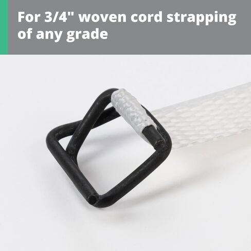 IDL Packaging - BP-34-500 3/4" Heavy Duty Strap Wire Buckles - Phosphate Coating - Extra Grip with Woven Cord Strapping (Box of 500) in Saudi Arabia