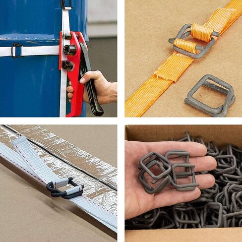 IDL Packaging - BP-34-500 3/4" Heavy Duty Strap Wire Buckles - Phosphate Coating - Extra Grip with Woven Cord Strapping (Box of 500) in Saudi Arabia