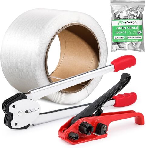 مجموعة ربط الربط Flyrivergo، أداة ربط البليت PP (البولي بروبيلين) بطول 1640 بوصة، أداة سدادة الموتر مع 100 ختم مفتوح، مجموعة ربط الصندوق in Kuwait