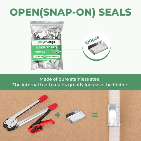 مجموعة ربط الربط Flyrivergo، أداة ربط البليت PP (البولي بروبيلين) بطول 1640 بوصة، أداة سدادة الموتر مع 100 ختم مفتوح، مجموعة ربط الصندوق in Kuwait