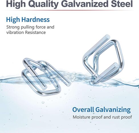 مجموعة أشرطة التغليف Hawaminent - 3/4 بوصة × 330 قدم من البوليستر المنسوج من مادة البولي بروبيلين، أداة شد الربط، 100 قطعة من الأبازيم الفولاذية، قوة الشد، عبوة مرنة قابلة لإعادة الاستخدام in Kuwait