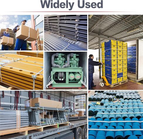 مجموعة أشرطة التغليف Hawaminent - 3/4 بوصة × 330 قدم من البوليستر المنسوج من مادة البولي بروبيلين، أداة شد الربط، 100 قطعة من الأبازيم الفولاذية، قوة الشد، عبوة مرنة قابلة لإعادة الاستخدام in Kuwait