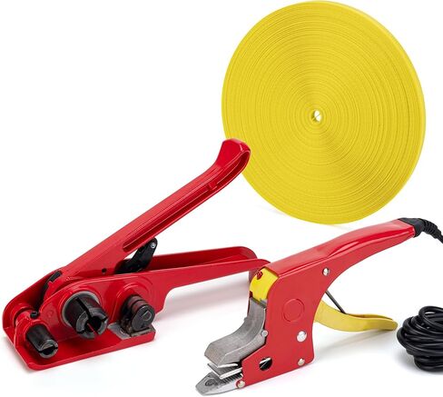 مجموعة شدادات الربط من البوليستر ومجموعة سدادات الربط الكهربائية الساخنة الخالية من الإبزيم مع مجموعة ربط بلاستيكية PP مقاس 1/2 بوصة × 4000 بوصة in Kuwait