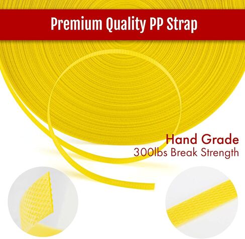 مجموعة شدادات الربط من البوليستر ومجموعة سدادات الربط الكهربائية الساخنة الخالية من الإبزيم مع مجموعة ربط بلاستيكية PP مقاس 1/2 بوصة × 4000 بوصة in Kuwait