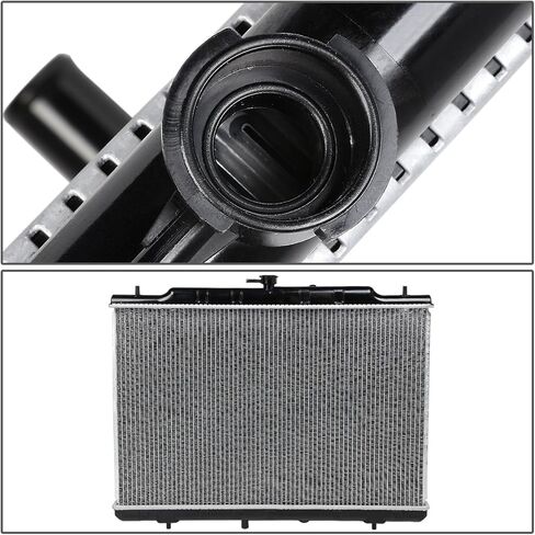 DNA Motoring OEM-RA-13047 OE Style Direct Fit Radiator Compatible with 08-13 Nissan Rouge,Black/Metallic in Kuwait