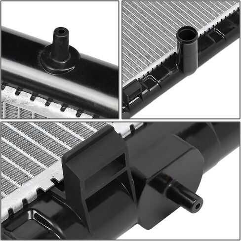 DNA Motoring OEM-RA-13047 OE Style Direct Fit Radiator Compatible with 08-13 Nissan Rouge,Black/Metallic in Kuwait