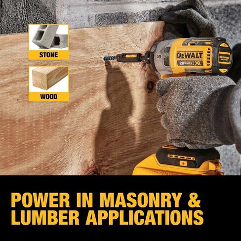 DEWALT 20V Tools MAX XR Impact Driver، أدوات Dewalt، بدون فرش، 3 سرعات، 1/4 بوصة، تتضمن نظارات أمان وحقيبة تخزين (DCF887B) in Kuwait