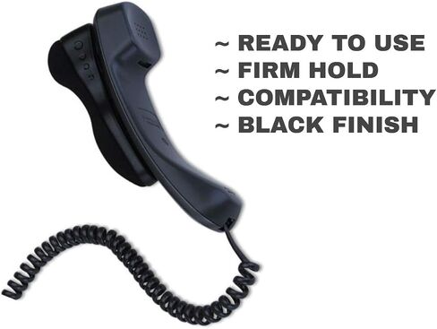 1InTheOffice Telephone Handset Shoulder Rest, Phone Cushion Gel Padded Black, 1 Pack in Saudi Arabia