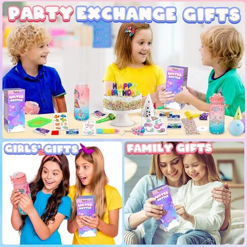 RIANEAN Decorate Your Own Water Bottle Kits for Girls Age 4-10, Unicorn Gem Stickers DIY Toys with Light Glow in The Dark, Arts and Crafts for Kids Ages 8-12, Birthday Gifts for Girls Age 5 6 7 8 in Saudi Arabia