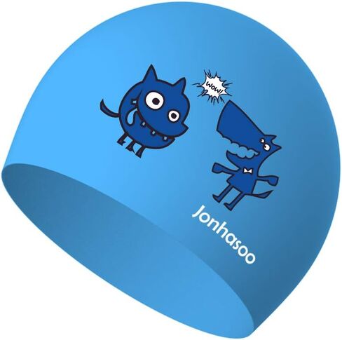 Jonhasoo Silicone Swim Cap for Women Swimming Caps with Cute Heart Printed in Saudi Arabia