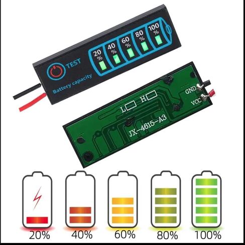 (قطعتان) جهاز اختبار مؤشر مستوى شحن البطارية. إعداد الجهد الافتراضي 3S (12V) لبطارية الليثيوم الثلاثية. 1S-8S 18650 بطاريات Lipo وLiFePO و5V-30V من حمض الرصاص. شاشة LCD بديهية in Saudi Arabia