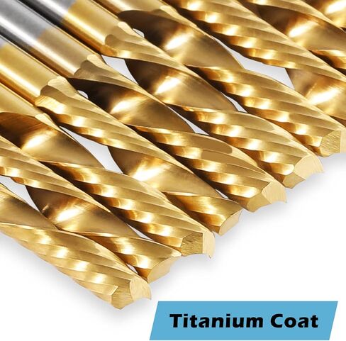 Genmitsu 30pcs End Mills CNC Router Bits، 1/8 '' Shank، Spiral Upcut O Flute Titanium Coat End Mill، 2-Flute Ball Nose End Mill & Nano Blue Coat على شكل ذرة، CNC Bits، MC30A in Saudi Arabia