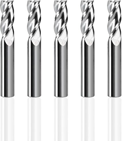 3 قاطعة طحن مربعة من كربيد الفلوت 1/8 رأس طحن باستخدام الحاسب الآلي رأس طحن من الكربيد البلوري الدقيق لسبائك الصلب/الفولاذ المقسى/الألومنيوم/النحاس in Kuwait