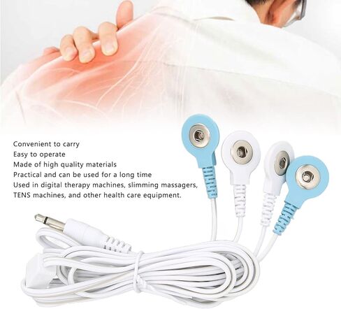 أسلاك القطب الكهربائي، 3.5 مم 4 في 1 أسلاك كبل بديلة للصدمات الكهربائية لآلة التدليك مشبك الأذن سلك توصيل محولات العشرات القياسية in Kuwait