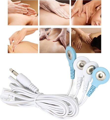 أسلاك القطب الكهربائي، 3.5 مم 4 في 1 أسلاك كبل بديلة للصدمات الكهربائية لآلة التدليك مشبك الأذن سلك توصيل محولات العشرات القياسية in Kuwait