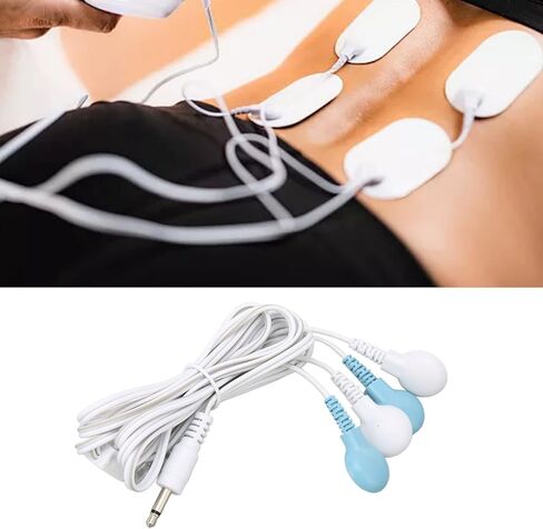 أسلاك القطب الكهربائي، 3.5 مم 4 في 1 أسلاك كبل بديلة للصدمات الكهربائية لآلة التدليك مشبك الأذن سلك توصيل محولات العشرات القياسية in Kuwait