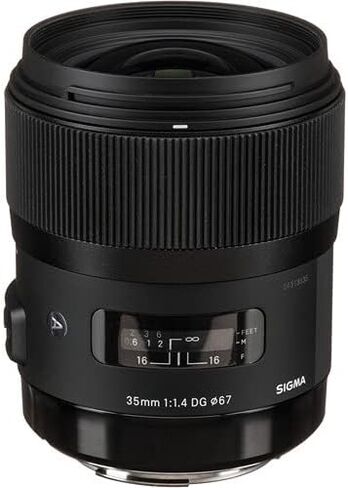 عدسة سيجما 35 ملم F1.4 DG HSM Art لحزمة Canon EF مع كاميرا Canon EOS 7D Mark II DSLR (الهيكل فقط) + المزيد (الإصدارات الدولية) in Saudi Arabia