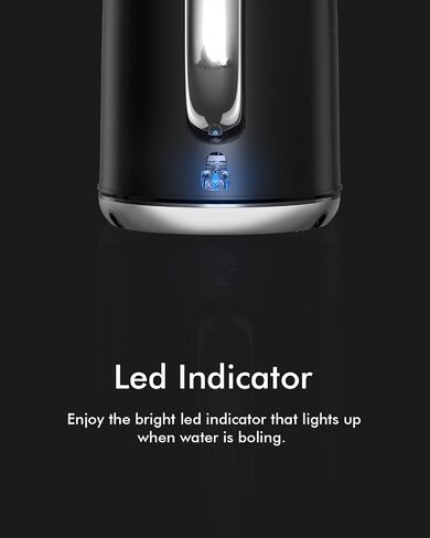 LONGDEEM Electric Kettle Quiet Stainless Steel Interior, Wide-Open Lid 1.7L 1500W Electric Tea Kettle, Easy to Clean, BPA Free Kettle & Hot Water Kettle, Auto Shut-Off & Boil-Dry Protection, White in Saudi Arabia