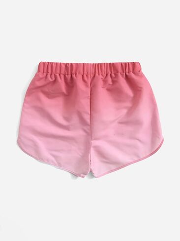 OYOANGLE Women's Ombre Knot Front Swim Shorts Elastic Waist Bikini Bottoms Swimwear High Waist Swimsuit in Saudi Arabia