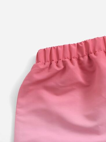 OYOANGLE Women's Ombre Knot Front Swim Shorts Elastic Waist Bikini Bottoms Swimwear High Waist Swimsuit in Saudi Arabia