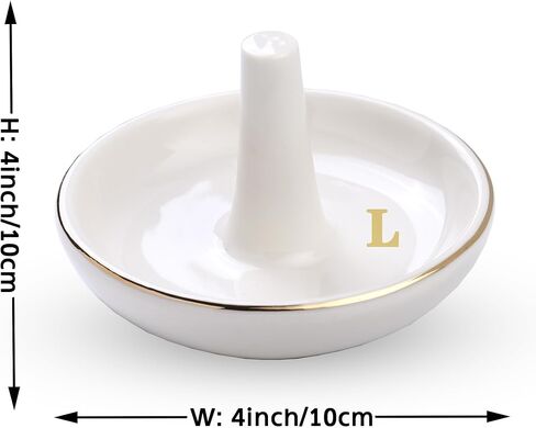 Wedding Ring Holder Dish, Wedding Gifts for Women, Engagement Ring Dish Jewelry Dish with Ring Stand, Ceramic Jewelry Holder for Rings Earrings Necklace, Birthday Wedding Mothers Day Gift for Women in Kuwait