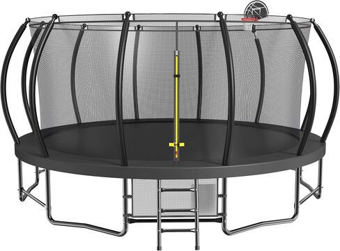 Livavege Trampolines 10FT Trampoline with Safety Enclosure Net & Ladder, Outdoor Trampoline for Kids and Adults with Heavy Duty Jumping Mat and Spring Cover Padding, 400LBS, ASTM Approved in Saudi Arabia