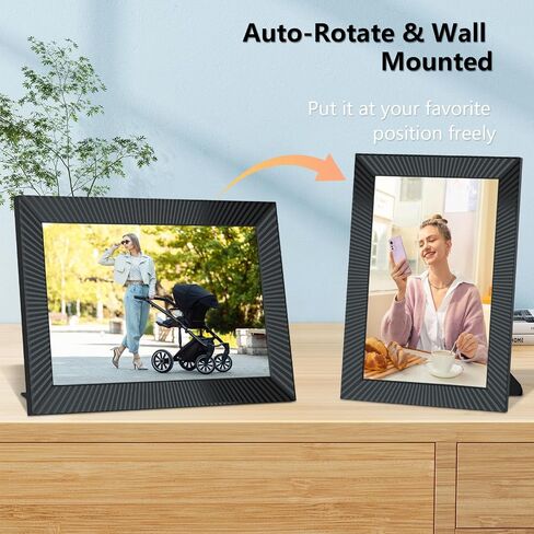 ZBQEJ Digital Picture Frame WiFi Smart 10.1 Inch with 32GB Memory, Digital Photo Frame with 1280x800 IPS LCD Touch Screen, Share Photos/Videos Instantly via Uhale App from Anywhere in Saudi Arabia