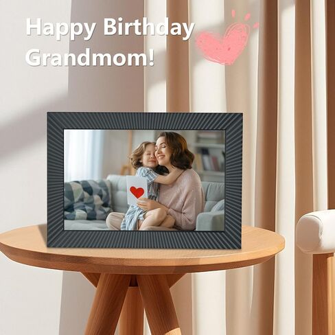 ZBQEJ Digital Picture Frame WiFi Smart 10.1 Inch with 32GB Memory, Digital Photo Frame with 1280x800 IPS LCD Touch Screen, Share Photos/Videos Instantly via Uhale App from Anywhere in Saudi Arabia