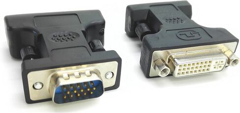 zdyCGTime DVI to VGA Cable Adapter - Black - F/M,DVI(24+5) to VGA(15pin) Cable Adapter - Black - F/M, in Saudi Arabia