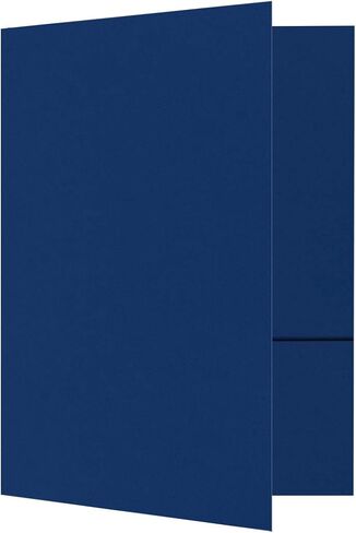 LUXPaper 9" x 12" Presentation Folders | Two Pocket | Navy Blue | 100lb. Cover | 25 Qty in Saudi Arabia