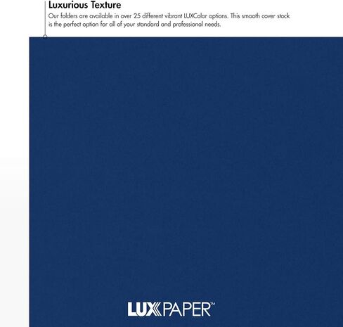 LUXPaper 9" x 12" Presentation Folders | Two Pocket | Navy Blue | 100lb. Cover | 25 Qty in Saudi Arabia