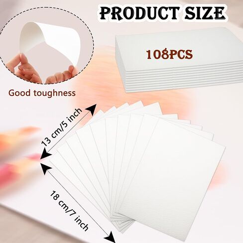108 Sheets 5x7 Inch Watercolor Paper Bulk 140LB/300GSM Cold Press Water Paper White Cotton Watercolor Painting Paper for Kids Adults Students Painting Art Drawing Supplies in Saudi Arabia