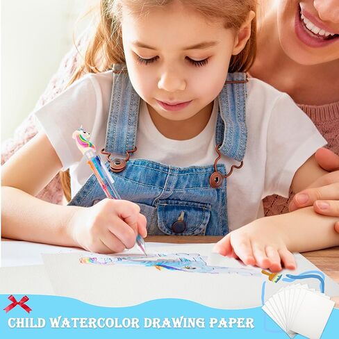 108 Sheets 5x7 Inch Watercolor Paper Bulk 140LB/300GSM Cold Press Water Paper White Cotton Watercolor Painting Paper for Kids Adults Students Painting Art Drawing Supplies in Saudi Arabia