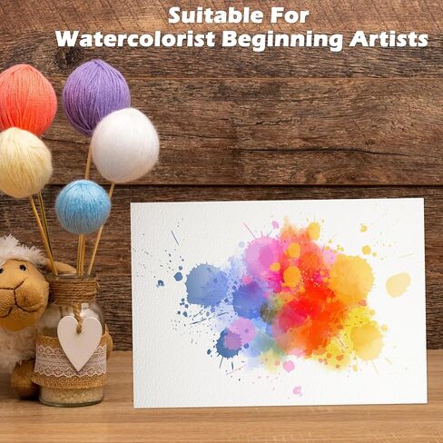 108 Sheets 5x7 Inch Watercolor Paper Bulk 140LB/300GSM Cold Press Water Paper White Cotton Watercolor Painting Paper for Kids Adults Students Painting Art Drawing Supplies in Saudi Arabia