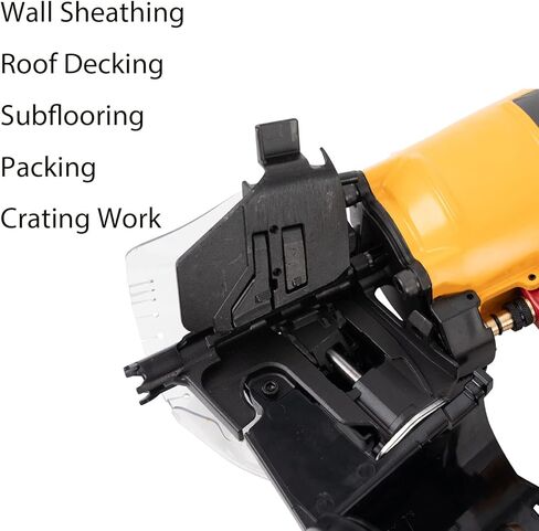 BHTOP CN83N تأطير لفائف المسامير 2 بوصة إلى 3-1 / 4 بوصة مع ضبط العمق مسدس مسامير الهواء الاحترافي حريق متسلسل باللون البرتقالي in Kuwait