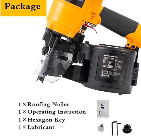 BHTOP CN83N تأطير لفائف المسامير 2 بوصة إلى 3-1 / 4 بوصة مع ضبط العمق مسدس مسامير الهواء الاحترافي حريق متسلسل باللون البرتقالي in Kuwait