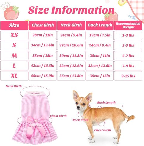 5 PCS Dog Dresses for Small Dogs Girl Dog Dress, Floral Pet Cat Dress Puppy Princess Dresses Doggie Summer Outfits with Bowknot, Female Pet Skirts Pet Clothes for Chihuahua Yorkies in Saudi Arabia