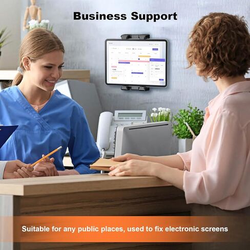 حامل تابلت XWXELEC مثبت على الحائط، حامل تابلت يدور 360 درجة، متوافق مع iPad/iPhone/Galaxy Tab/Switch/جميع الأجهزة اللوحية والهواتف الذكية مقاس 4.7-12.9 بوصة للتركيب على جدار المطبخ، تثبيت لولبي مثقوب in Kuwait