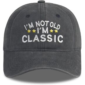 Funny Embroidered Baseball Cap, Classic Adjustable Dad Hat, for Elderly Men Women, Vintage Truck Design in Kuwait