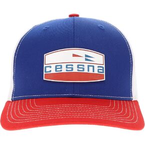 Cessna 70's Crest Logo Velocity Trucker Hat - Red/White/Blue in Kuwait