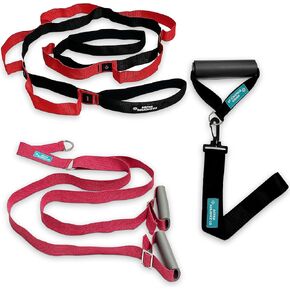 Stretching Strap with Door Anchor- 94" Door Stunt Strap with Adjustable Loops and Foam Pads- Leg Stretch Strap for Flexibility Stretching and Balance- Ideal for yoga, Dance and Ballet in Kuwait