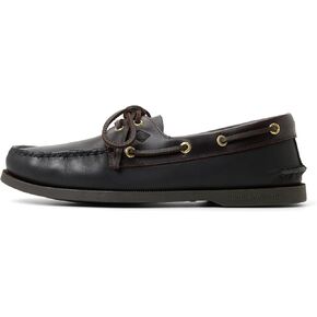 Sperry Men's Authentic Original™ 2-Eye Boat Shoe, Black/Amaretto, 9, W in Saudi Arabia