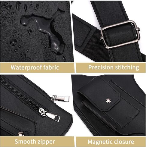 حقيبة كتف مزدوجة للإبط، محفظة جلدية مخفية بحزام تحت الإبط قابلة للتعديل ومضادة للنشل مع جيوب مزدوجة للرجال والنساء in Kuwait