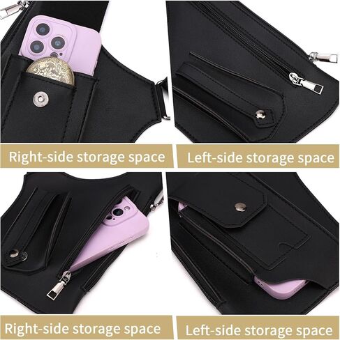 حقيبة كتف مزدوجة للإبط، محفظة جلدية مخفية بحزام تحت الإبط قابلة للتعديل ومضادة للنشل مع جيوب مزدوجة للرجال والنساء in Kuwait