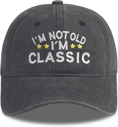 Funny Embroidered Baseball Cap, Classic Adjustable Dad Hat, for Elderly Men Women, Vintage Truck Design in Kuwait