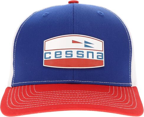 Cessna 70's Crest Logo Velocity Trucker Hat - Red/White/Blue in Kuwait
