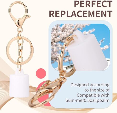 2pcs Lipgloss Holder Keychain for Summer Fridays, Lip Gloss Cap and Holder Set with Keyring Portable Bags Lipbalm Keys Chain Accessories for Summer Fridays 0.5 oz Lip Balm On-the-Go Touch-Ups in Saudi Arabia