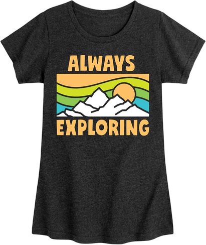 Instant Message - Always Exploring - Toddler & Youth Girls Short Sleeve Graphic T-Shirt in Saudi Arabia