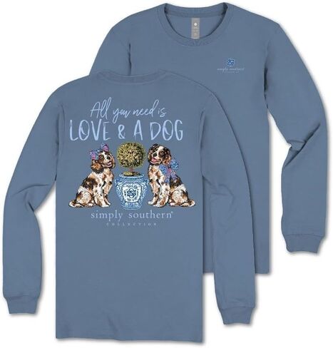 Simply Southern All You Need is Love & A Dog - Youth Long Sleeve in Saudi Arabia